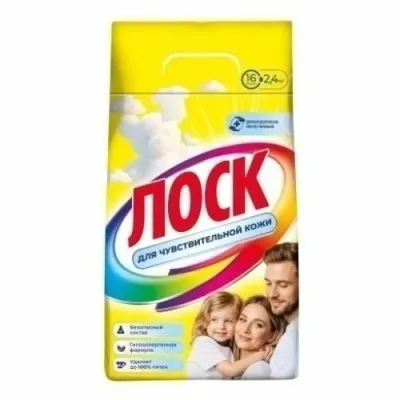 ЛОСК порошок стир. нежный 2,4кг 16ст